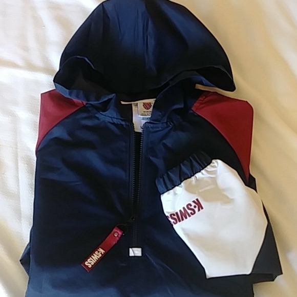 K-SWISS MY BLOCK WATER RESISTANT WINDBREAKER NWT - Picture 12 of 13